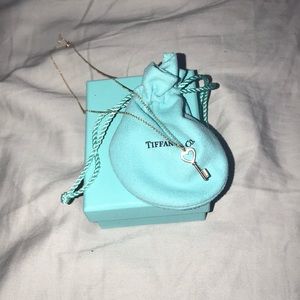 Rose Gold Tiffany Keys Heart Necklace